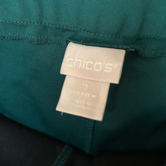 Chico’s Teal Green Pleather Leggings - Picture 3 of 3